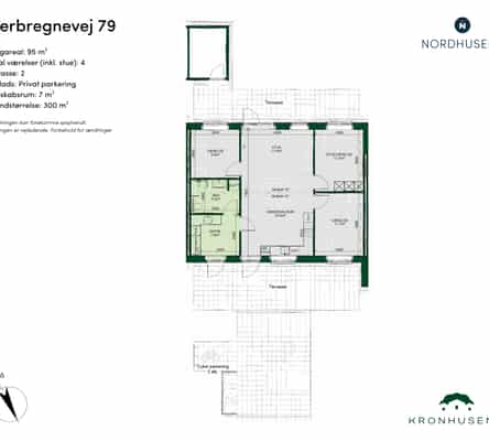 townhouse Moderne rækkehus 95 m² med have og terrasser