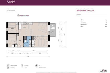 Visual presentation of the listing