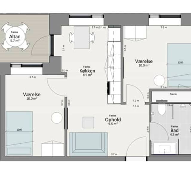 apartment Moderne 3-værelses lejlighed i Odense C - Ideel til deling!