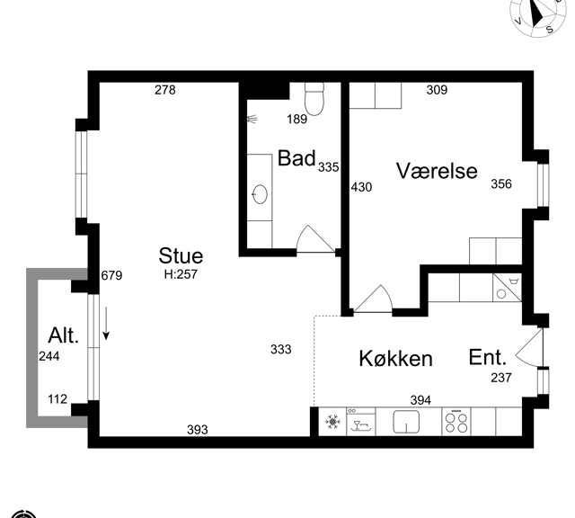 apartment Moderne 2-værelses lejlighed i centrum af Odense