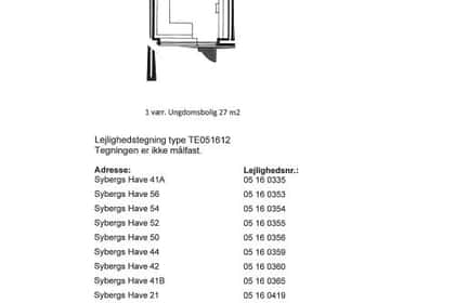 Visual presentation of the listing