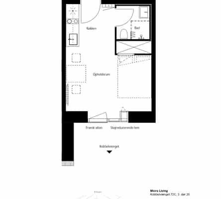 apartment Lys microlejlighed i Brønshøj