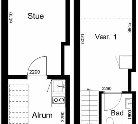 apartment Ungdomsbolig i Aabenraa
