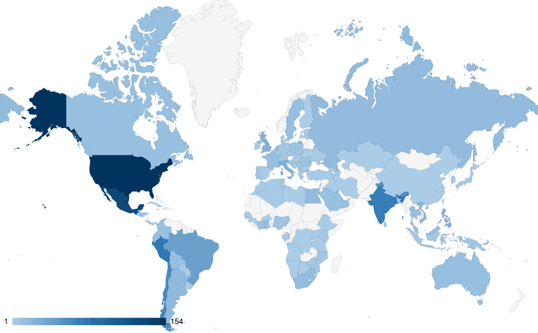 TechDogs-"An Image Showing The Geographical Spread Of Cisco Devices Targeted By Salt Typhoon"