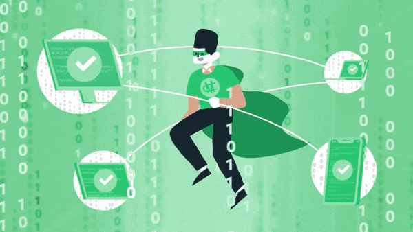 TechDogs-"Top Technologies To Boost Employee Engagement"-"A GIF Showing Tech-Powered Superhero"