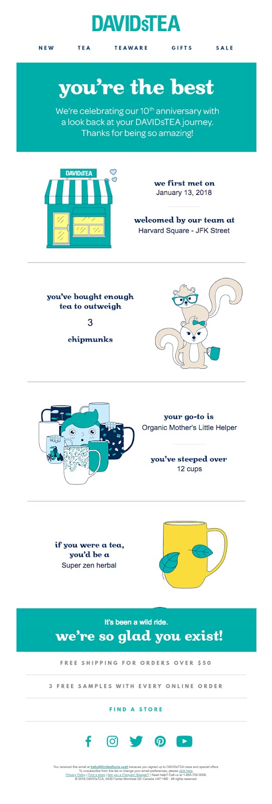 TechDogs-"DavidsTea"-"Screenshot Of An Emailer DavidsTea"