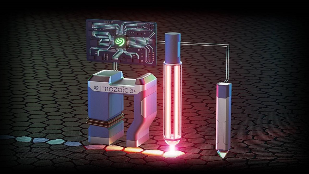 TechDogs-"So, What Is HAMR Technology?"-"Mozaic 3+ HAMR Technology Visual: Laser-Assisted High-Capacity Storage Innovation"