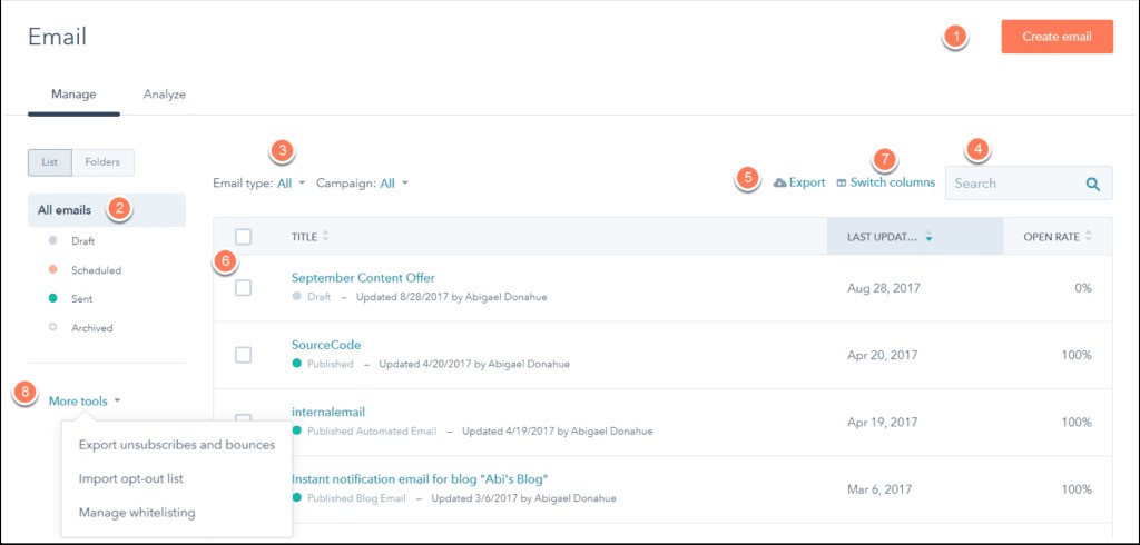 TechDogs-"Tool &nbsp;1:&nbsp;HubSpot Marketing Hub"-"A Screenshot Of The Dashboard Page of HubSpot Marketing Tool."