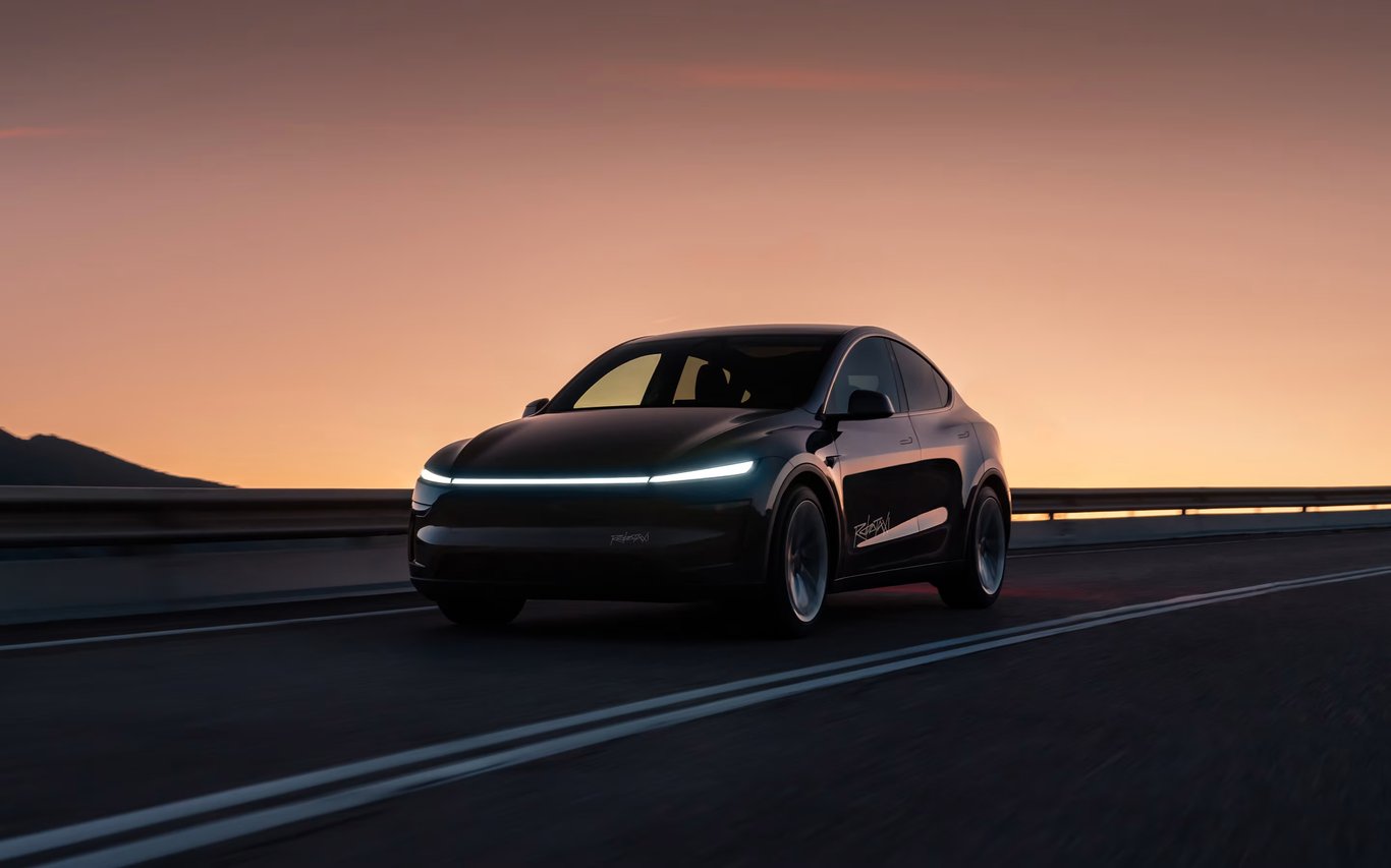 TechDogs-"An Image Of A Tesla Model Y Robotaxi"