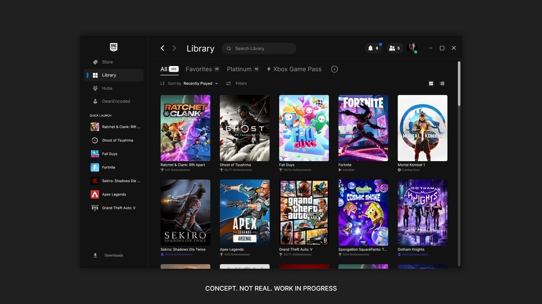 TechDogs-"Tool 2: Epic Games Store"-"A Screenshot Of Epic Games Store Dashboard"