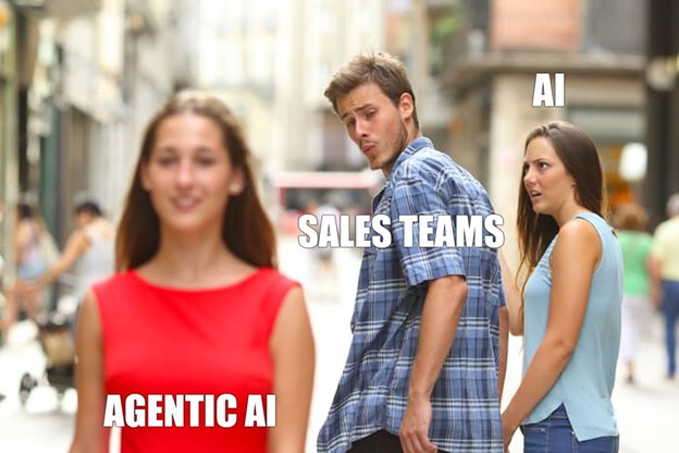 TEchDogs-"Trend 3: Agentic AI And Sales Will Be The New Power Couple"-"An Image About Agentic AI In Sales"