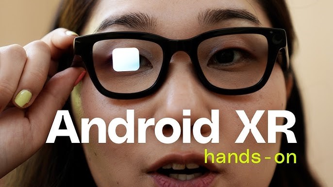 TechDogs-"Are Google’s XR Smart Glasses A Game-Changer?"-"An Image Showing A Woman Wearing The Google Android XR Smart Glasses"