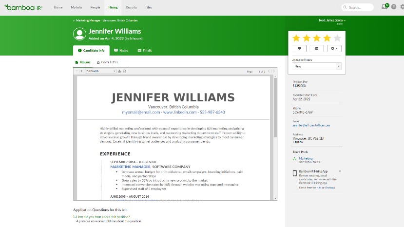 TechDogs-"Tool 3: BambooHR"-"An Image Of The HR Management Software BambooHR"
