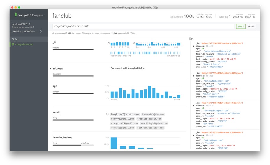 “Tool 3: MongoDB”-“A Screenshot Of MongoDB Dashboard”