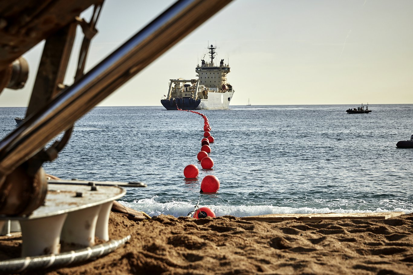 TechDogs-"An Image Of A Ship Laying Subsea Cables"