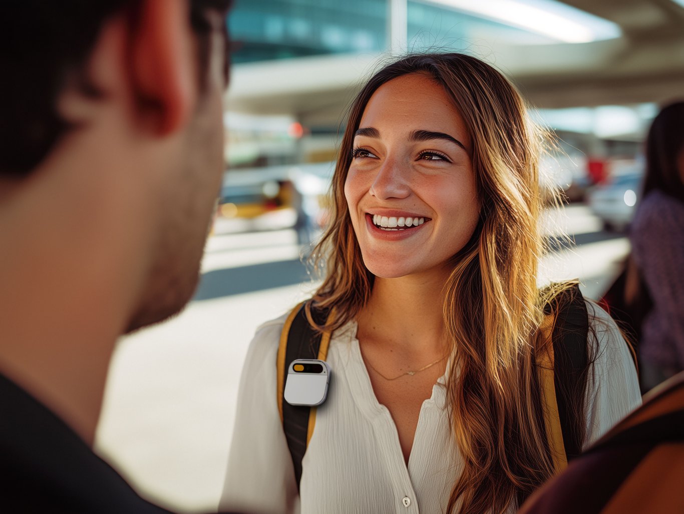 TechDogs-"An Image Of Humane AI's Pin In Action"