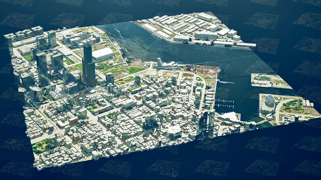 TechDogs-"An Image Showing A Digital Representation Of Nvidia Omniverse Blueprint For Smart City AI"