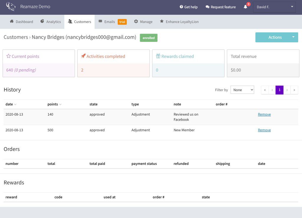 TechDogs-"Tool 1: LoyaltyLion"-"A Screengrab Of LoyaltyLion's Dashboard"