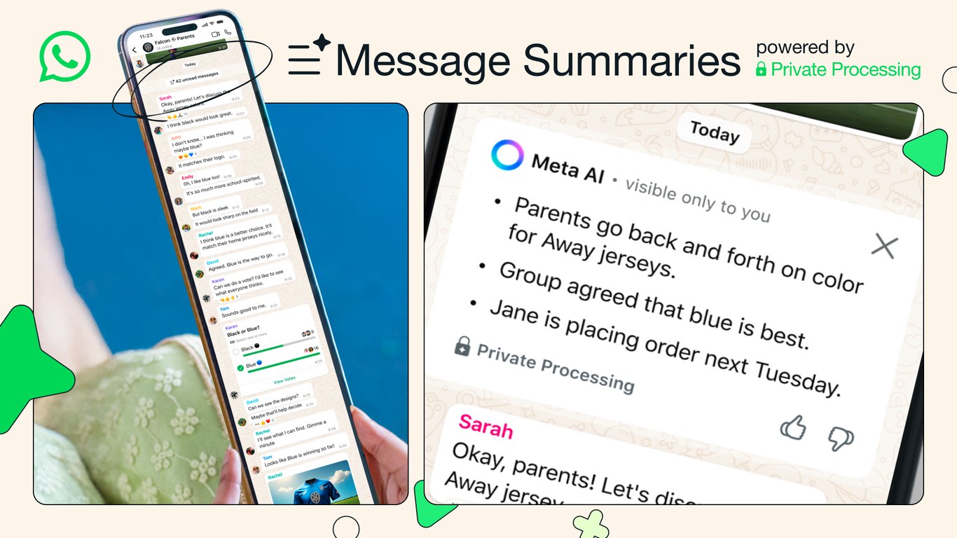 TechDogs-"An Image Showing WhatsApp AI Summaries Demo"