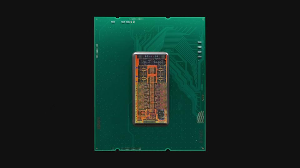 TechDogs-"What Is Intel’s Nova Lake?"-"Close-Up of Intel Chip With Exposed Die on Green PCB"