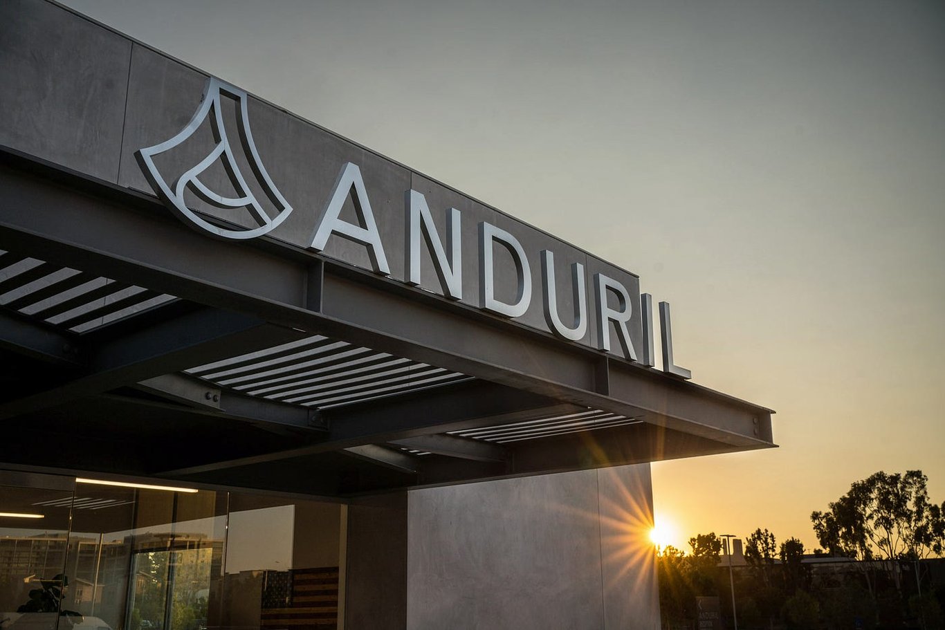 TechDogs-"An Image Of Anduril's Logo On Its Building"