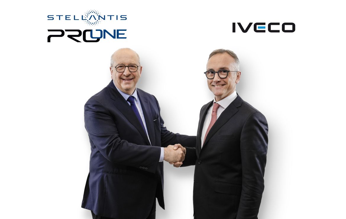 TechDogs-"An Image Showing Stellantis Pro One And IVECO Collaboration"