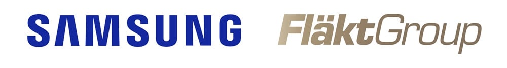 TechDogs-"An Image With The Logos Of Samsung And FläktGroup"