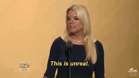 TechDogs-"Is LaMDA Still Active?"-"Unreal Republican National Convention GIF, Person Addressing An Audience Saying “This Is Unreal”."