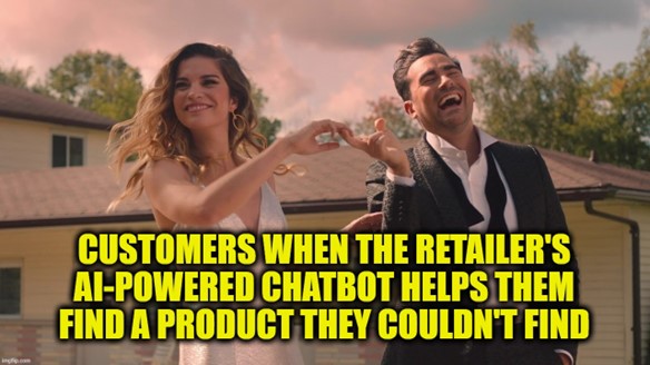 TechDogs-"Trend 1: AI And GenAI Will Continue To Enhance Processes"-"A Meme Showing How AI Chatbots Can Enhance Customer Journeys"