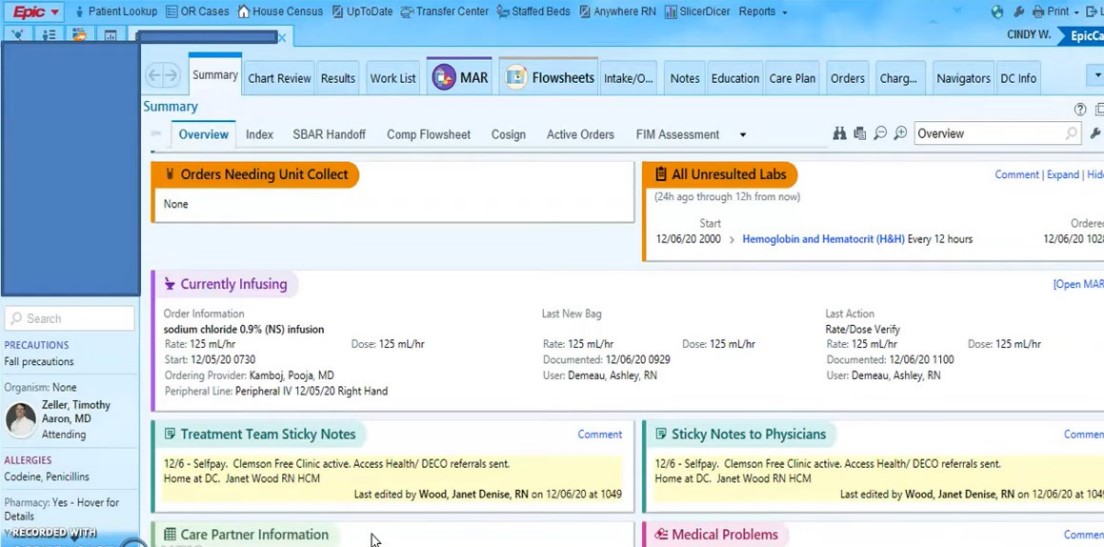 TechDogs-"Tool 1: Epic Systems"-"A Screenshot Of The Dashboard Of Epic Systems"