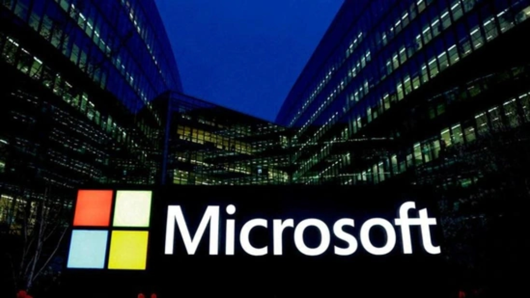 TechDogs-"An Image Showing Microsoft Logo Outside Office Building"