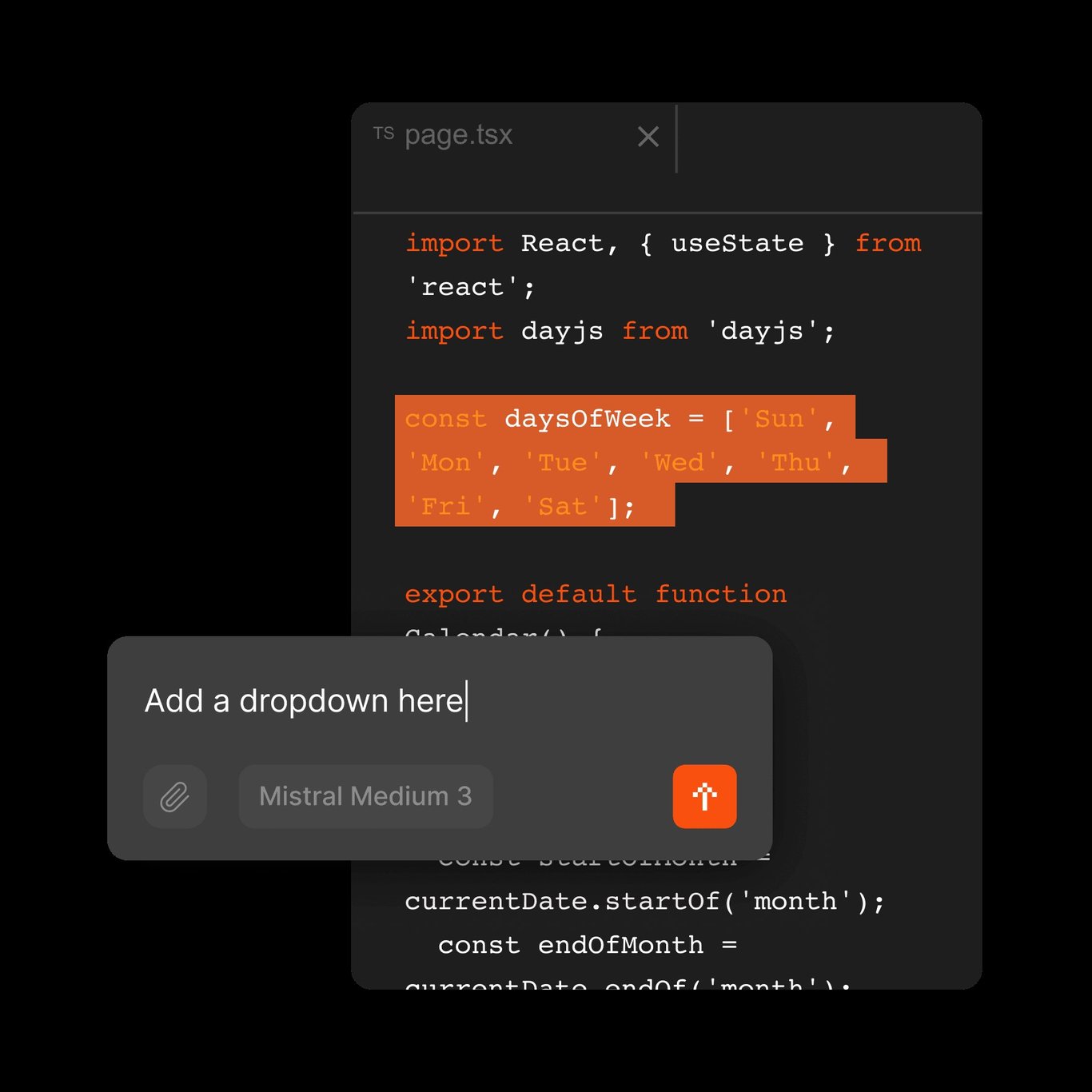 TechDogs-"Natural Language-To-Code Translation"-"An Image Showing How Mistral Code Translates Natural Language Prompts To Code"