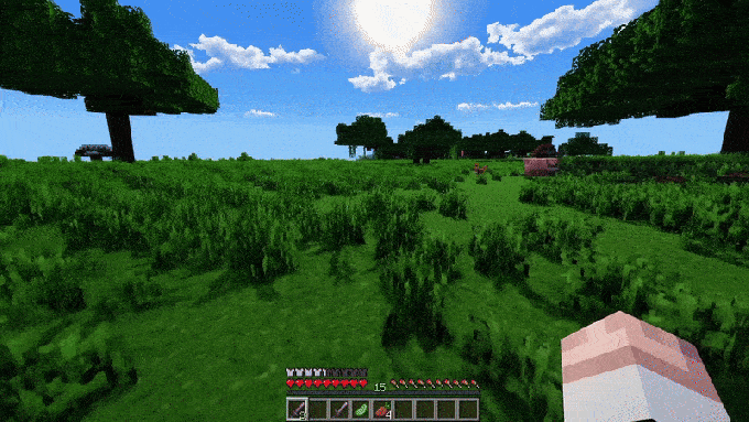 TechDogs-"Are AI World Models The Next Big Thing?"-"A Gif Of AI-Controlled Player Exploring Realistic Minecraft World Rendered By Sora"