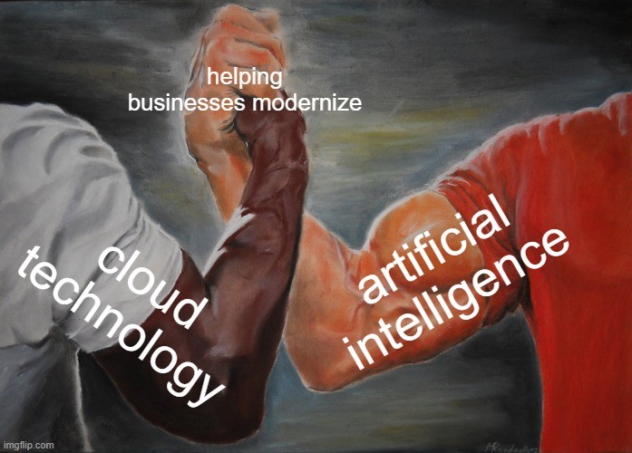 TechDogs-"Trend 2: AI Integration Will Orchestrate The Future Of Cloud Operations"-"An Image Showing How The Integration Of AI And Cloud Helps Businesses Modernize"