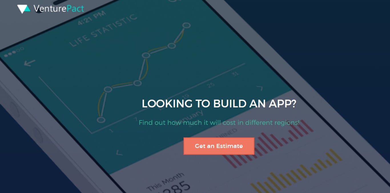 TechDogs-"Type 4: Calculators"-"An Image Showing VenturePact Cost Calculator Dashboard"