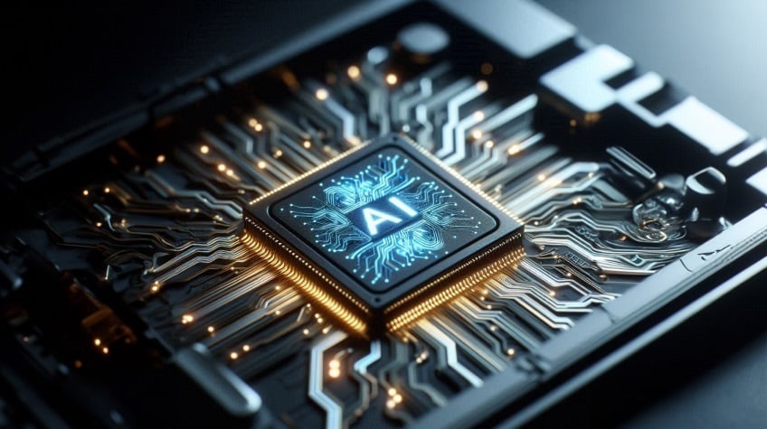 TechDogs-"An Image Showing A Chip With AI"