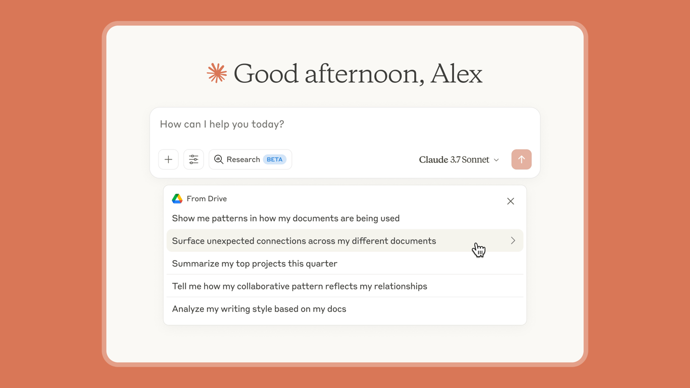 TechDogs-"An Image Showing The Google Workspace Integration Feature From Anthropic’s Claude"