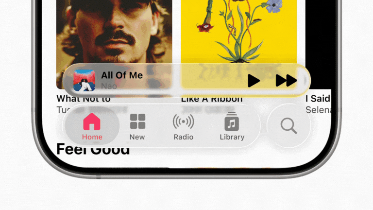 TechDogs-"A GIF Showing Apple's Updated UI Design"