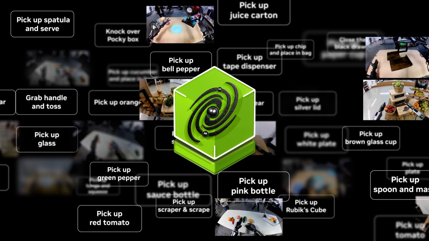 TechDogs-"An Image Showing Robotic Tasks Collage With The NVIDIA Isaac Logo"