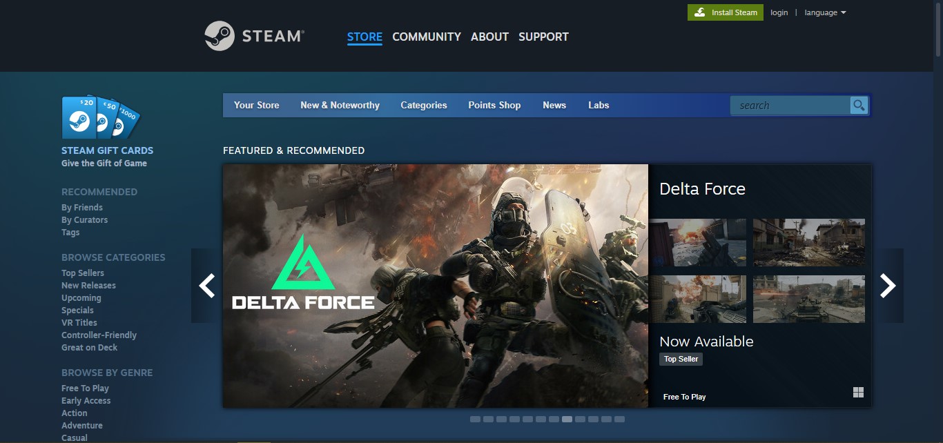 TechDogs-"Tool 2: Steam"-"A Screenshot Of Steam Dashboard"