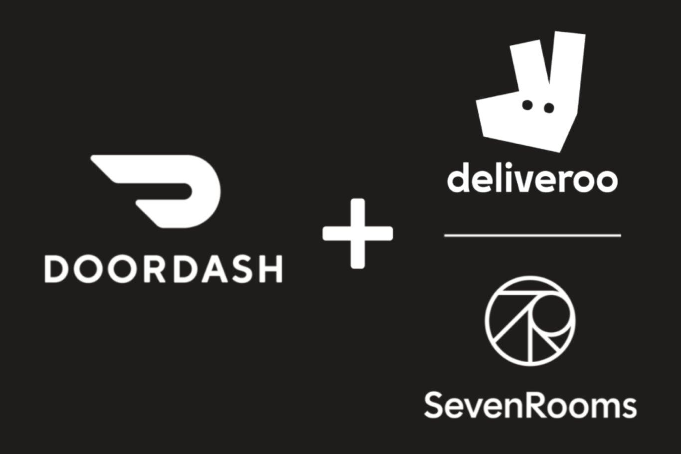 TechDogs-"An Image With The Logos Of DoorDash, Deliveroo, And SevenRooms"