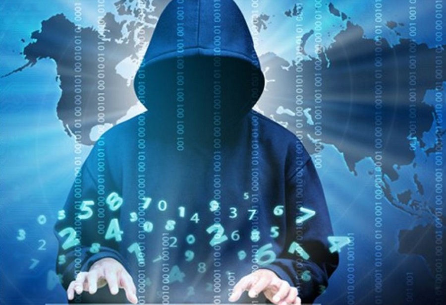 TechDogs-"An Image Showing A Hacker With Floating Binary Code And Numbers"