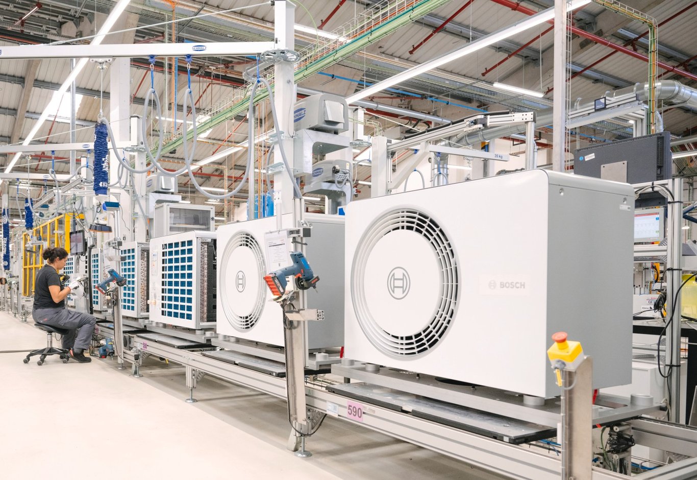 TechDogs-"Bosch HVAC Units On An Automated Assembly Line Inside A Manufacturing Facility"