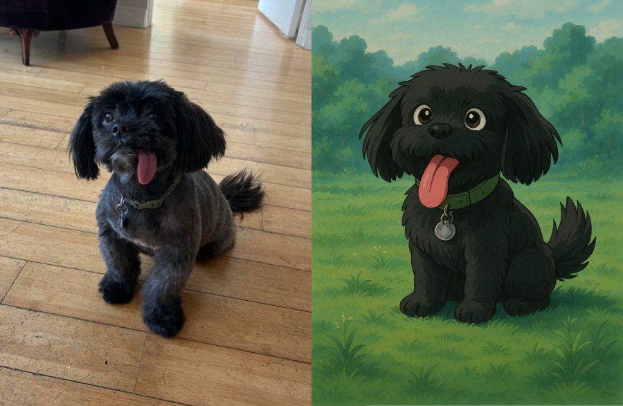 TechDogs-"An Image Showing Ai-Generated Studio Ghibli-Style Dog Created By ChatGPT"