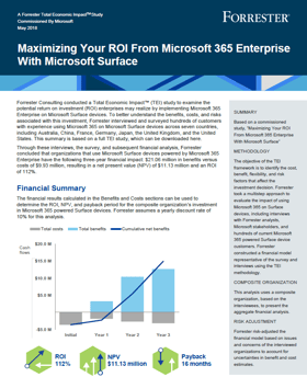 Workplace Transformation: Microsoft 365 And Surface Maximize ROI