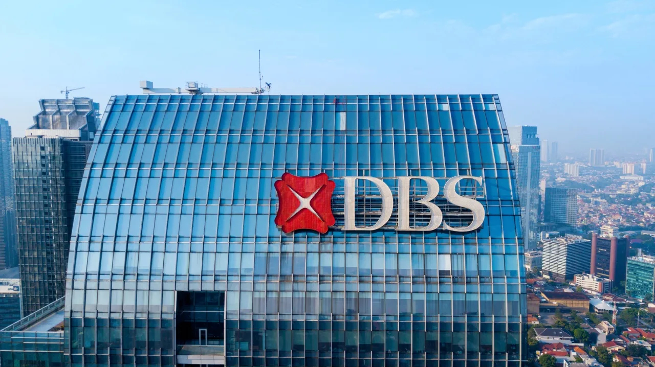 TechDogs-"An Image Of DBS Bank's Logo On Its Building"