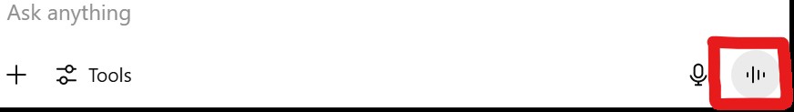 TechDogs-"Click On The Waveform Icon"-"An Image Showing The Waveform Icon Of Voice Mode"