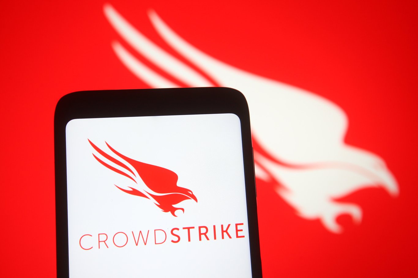 TechDogs-"An Image Showing CrowdStrike Logo On Mobile"