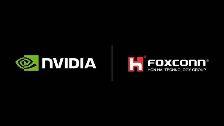 TechDogs-"Nvidia And Foxconn Team Up To Build An AI Factory Of The Future"-"An Image Showing The Logos Of Nvidia And Foxconn"