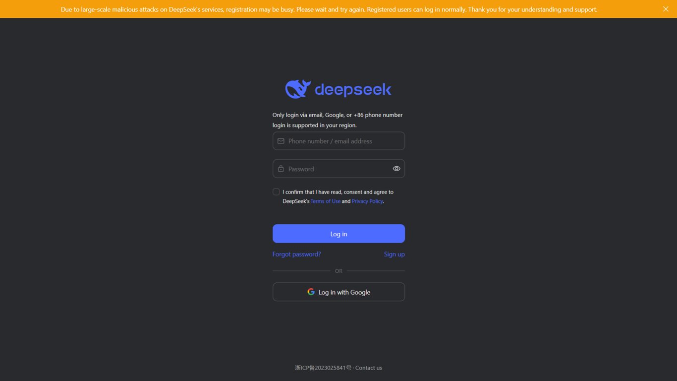TechDogs-"An Image Of DeepSeek's Sign-In / Register Page"